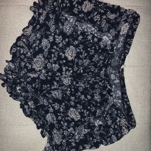 Charlotte Russe navy blue floral shorts